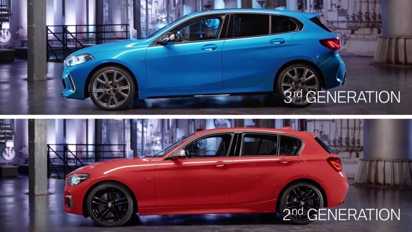F40 BMW 1 Series compared against previous F20 gen 1001882