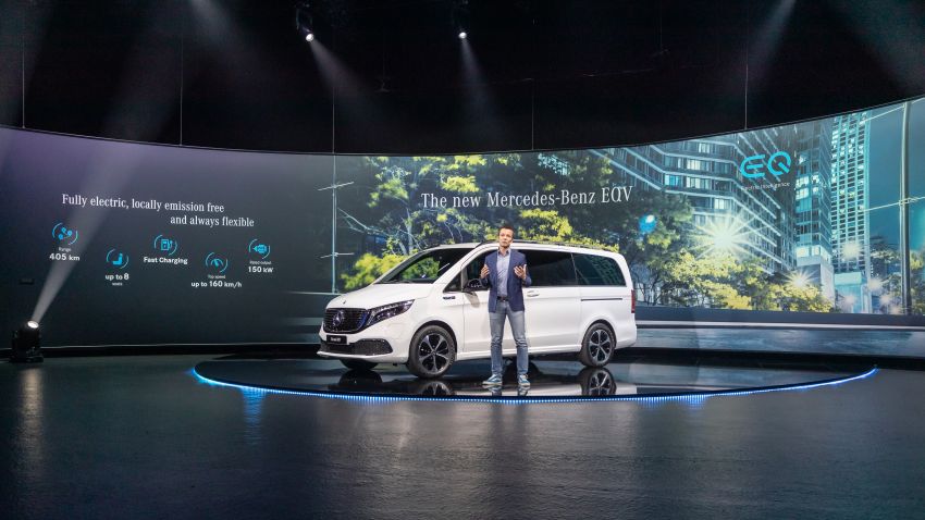 Mercedes-Benz EQV – van elektrik penuh dengan kuasa 150 kW, tempat duduk untuk hingga lapan orang 1004628
