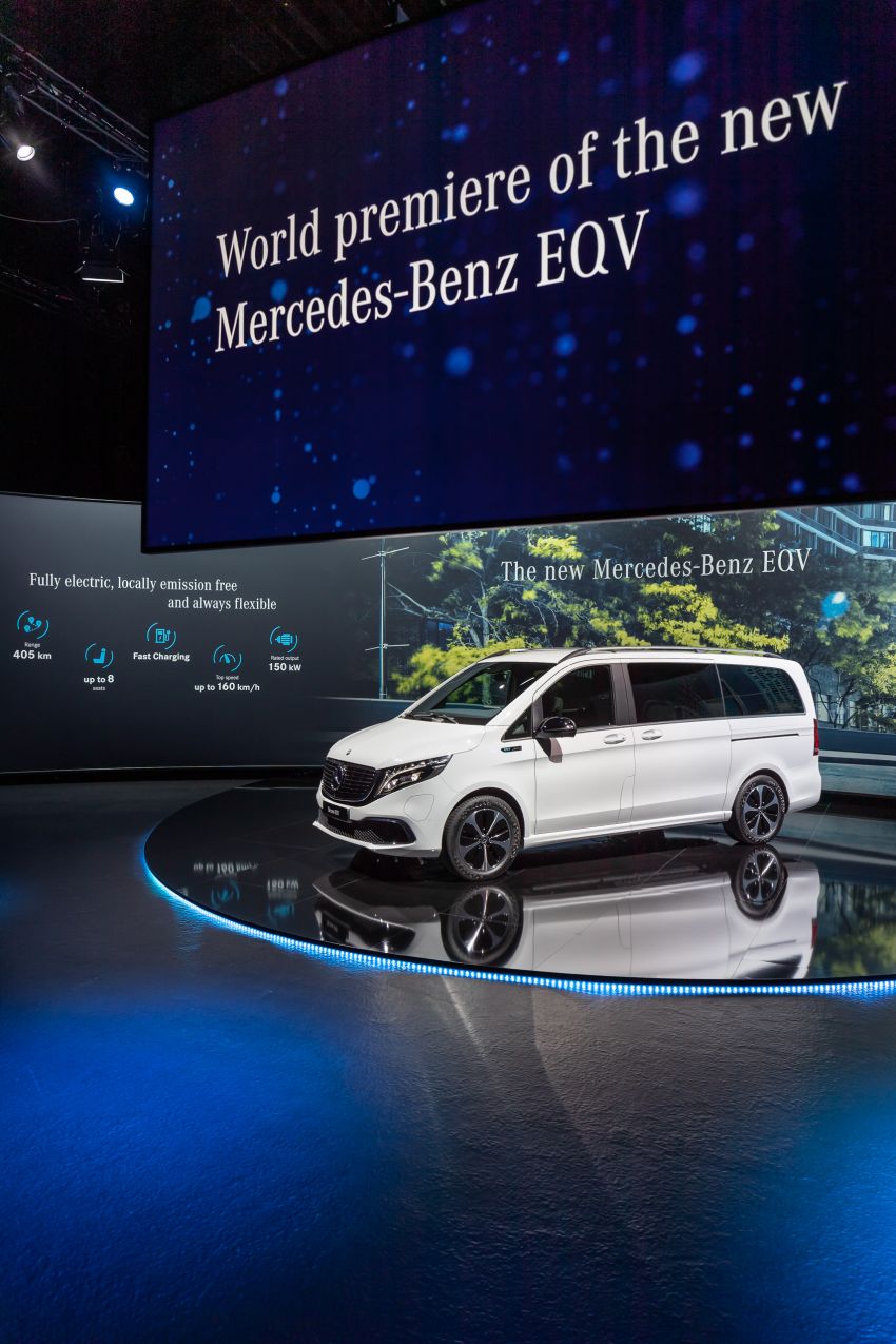 Mercedes-Benz EQV – van elektrik penuh dengan kuasa 150 kW, tempat duduk untuk hingga lapan orang 1004636