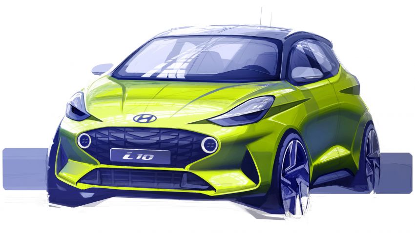 New Hyundai i10 – sketch of next-gen city car released 998661