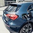 W177 Mercedes-Benz A250e plug-in hybrid debuts – joined by A250e Sedan and B250e; 70-77 km EV range