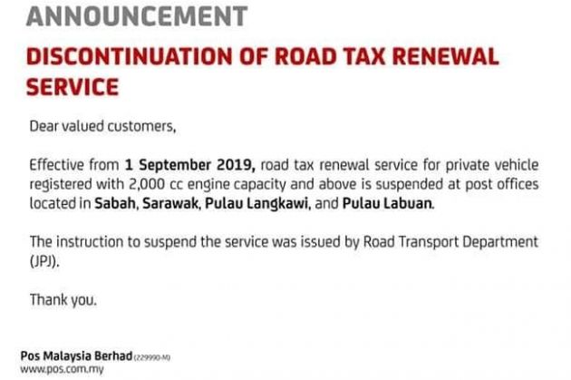 Pos malaysia renew road tax online