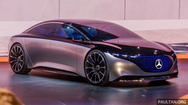 Mercedes-Benz Vision EQS buat penampilan sulung – konsep elektrik, 470 hp/760 Nm, 700 km jarak jalan