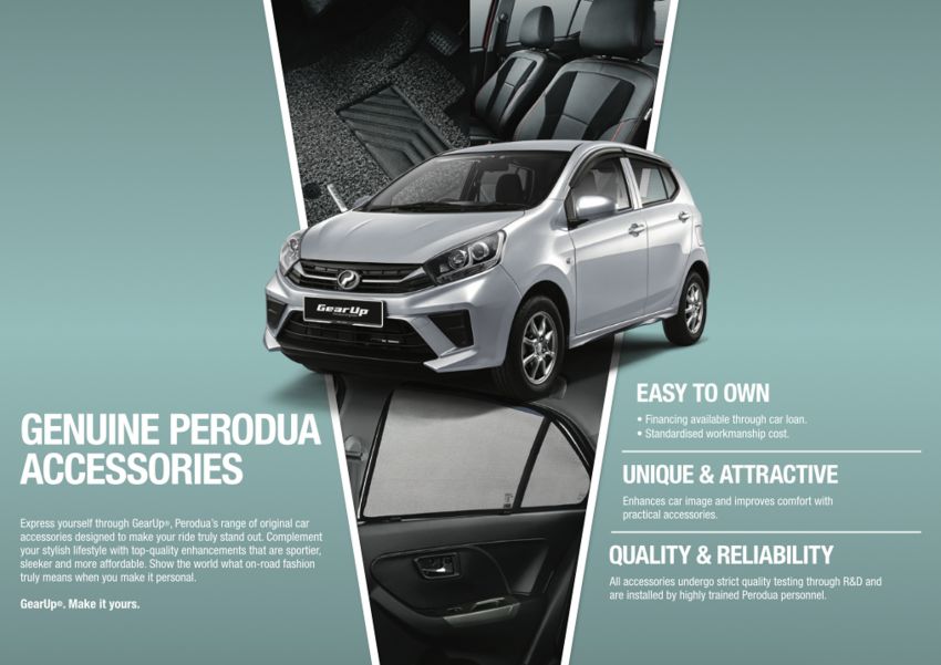 Perodua Axia 2019 – pelbagai pilihan aksesori GearUp 1018157