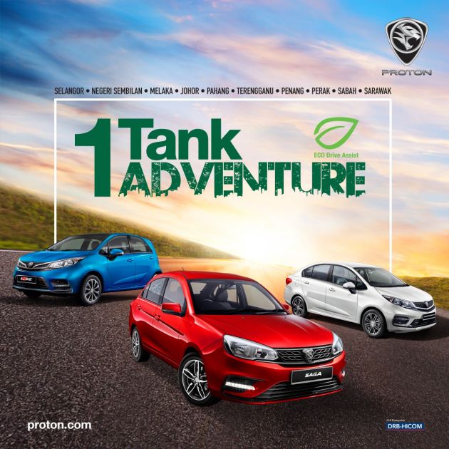 Proton 1-Tank Adventure returns for 2019: Calling out all 2019 Saga, Iriz and Persona owners to participate!