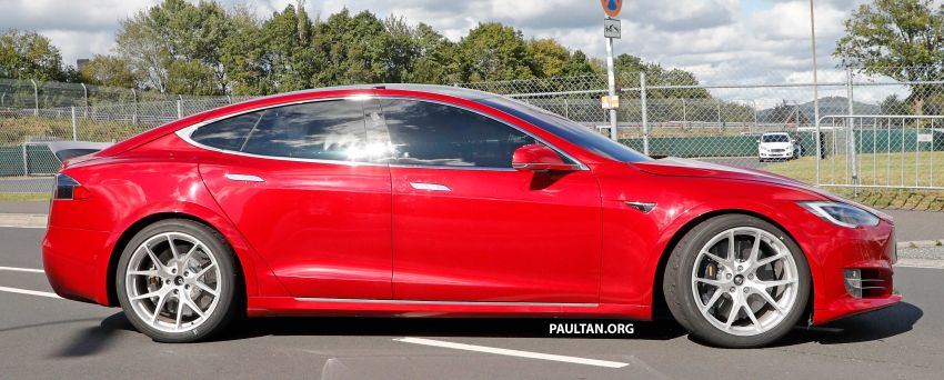 SPYSHOTS: Modified Tesla Model S testing near Nurburgring; lap record attempt, special edition soon? 1015452