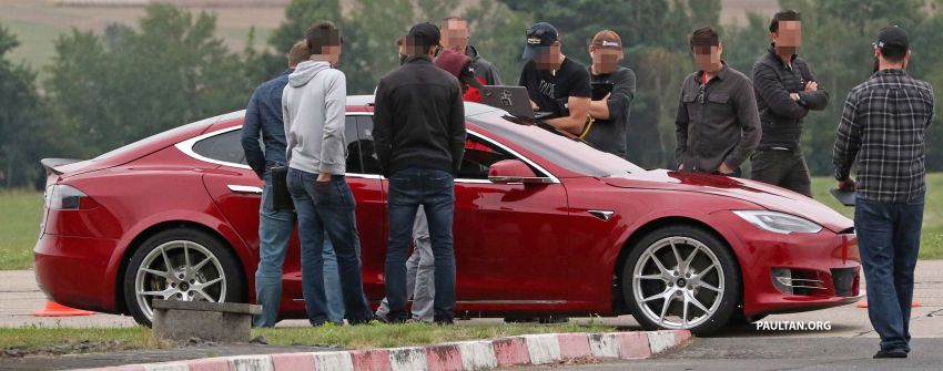 SPYSHOTS: Modified Tesla Model S testing near Nurburgring; lap record attempt, special edition soon? 1014520
