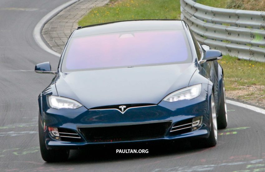 Tesla ‘Plaid’ Model S seen running track tests again; four-door EV Nurburgring record attempts this week 1016540