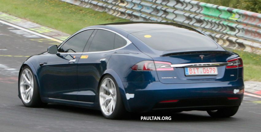Tesla ‘Plaid’ Model S seen running track tests again; four-door EV Nurburgring record attempts this week 1016551