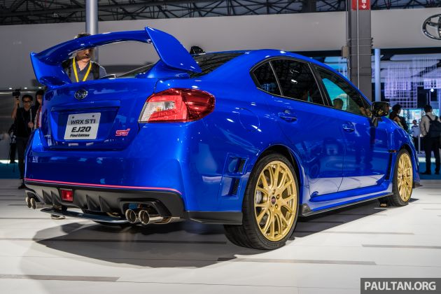 Tokyo 2019: Subaru WRX STI EJ20 Final Edition – hanya 555 unit diproduksi untuk pasaran Jepun sahaja