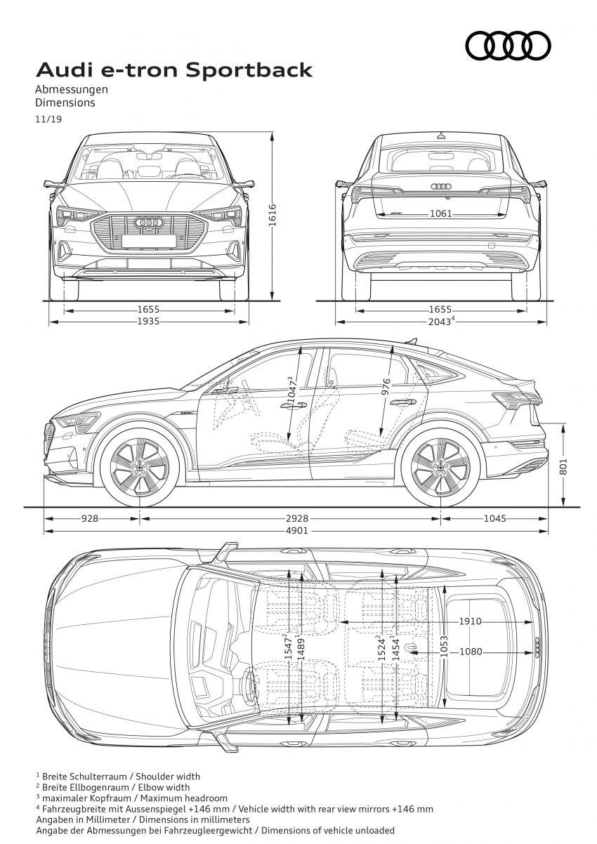 Audi e-tron Sportback – SUV coupe EV 355 hp, 561 Nm 1048936