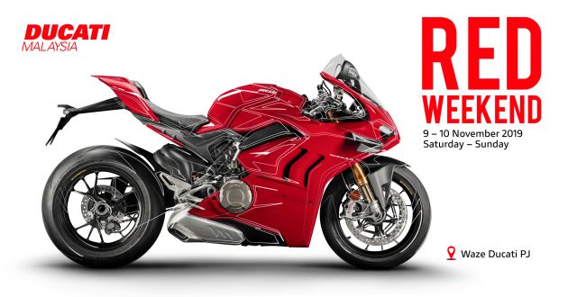 AD: Ducati Red Weekend at Naza Automall, November 9-10 – discounted apparel, up to RM20k in rebates!