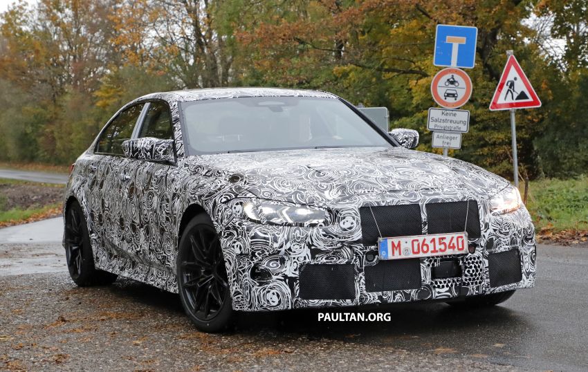 SPIED: G80 BMW M3 shows skin, hides massive grille 1046636