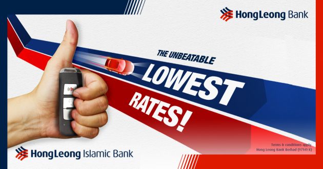 AD: The Unbeatable Lowest Rates – if you find a lower car loan interest rate, Hong Leong Bank will beat it!