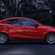 Mazda 2 Sedan facelift shown in Mexico with new look