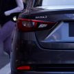 Mazda 2 Sedan facelift shown in Mexico with new look