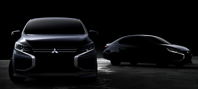 Mitsubishi Attrage dan Mirage <em>facelift</em> – <em>teaser</em> rasmi disiar, bakal muncul di Thailand 18 November ini