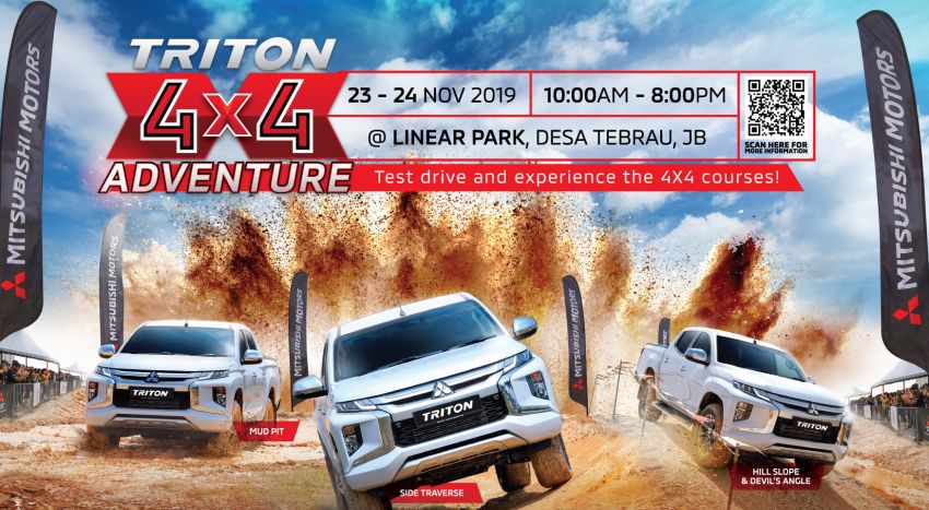 Mitsubishi Triton 4×4 Adventure dianjurkan di JB pada 23-24 Nov ini – pandu uji, menang hadiah menarik 1049750