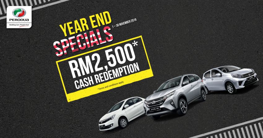 AD: Enjoy savings of up to RM2,500 and interest rates as low as 2.24% with Perodua’s Year End Specials! 1040211