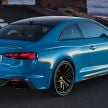 2020 Audi RS5 Coupe, Sportback facelift debut – 2.9L V6 TFSI, 450 hp & 600 Nm; minor upgrades overall