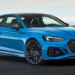 2020 Audi RS5 Coupe, Sportback facelift debut – 2.9L V6 TFSI, 450 hp & 600 Nm; minor upgrades overall