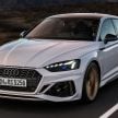 2020 Audi RS5 Coupe, Sportback facelift debut – 2.9L V6 TFSI, 450 hp & 600 Nm; minor upgrades overall
