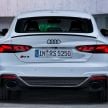 2020 Audi RS5 Coupe, Sportback facelift debut – 2.9L V6 TFSI, 450 hp & 600 Nm; minor upgrades overall