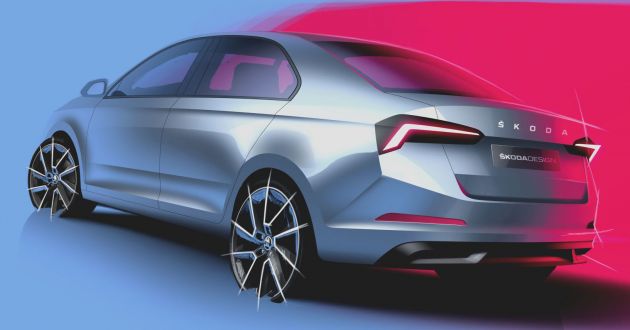 2020 Skoda Rapid gets teased in two official sketches