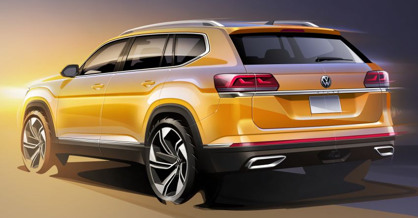 2021 Volkswagen Atlas facelift teased in 3 sketches 1058916