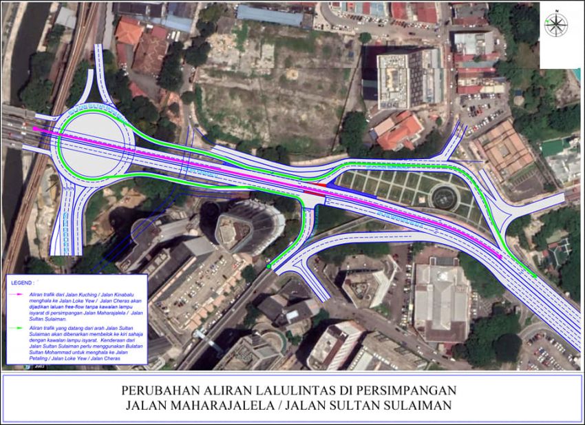 DBKL tukar aliran lalu lintas di persimpangan Jalan Maharajalela/Jalan Sultan Sulaiman mulai 14 Dis ini 1057713