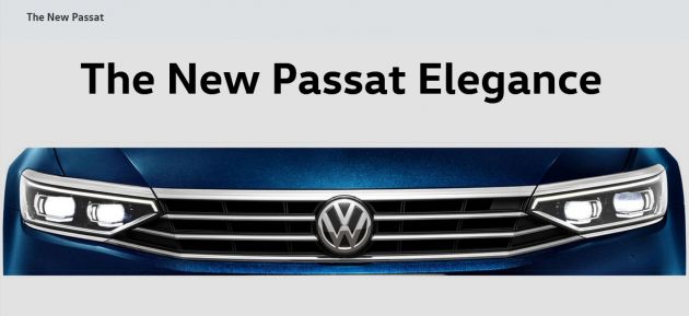 Volkswagen Passat B8 facelift – <em>teaser</em> varian 2.0 TSI Elegence untuk pasaran Malaysia disiarkan