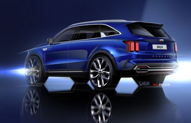 2021 Kia Sorento official renders and interior shown