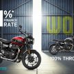 AD: Triumph Motorcycles WOW! 1.0 – 1.0% untuk model 18-19, servis percuma dua tahun untuk MY20