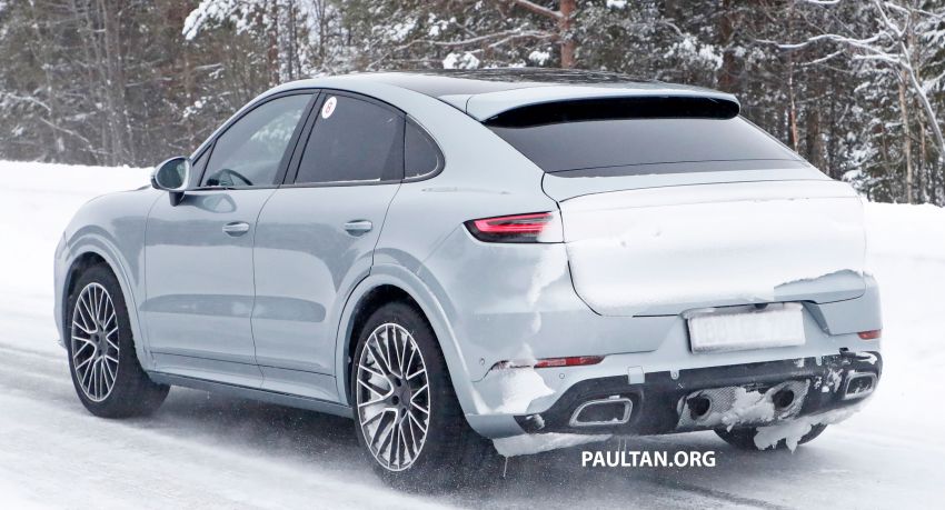 SPIED: Porsche Cayenne Coupe GT – new tailpipes signify higher performance version with over 800 hp? Image #1088492
