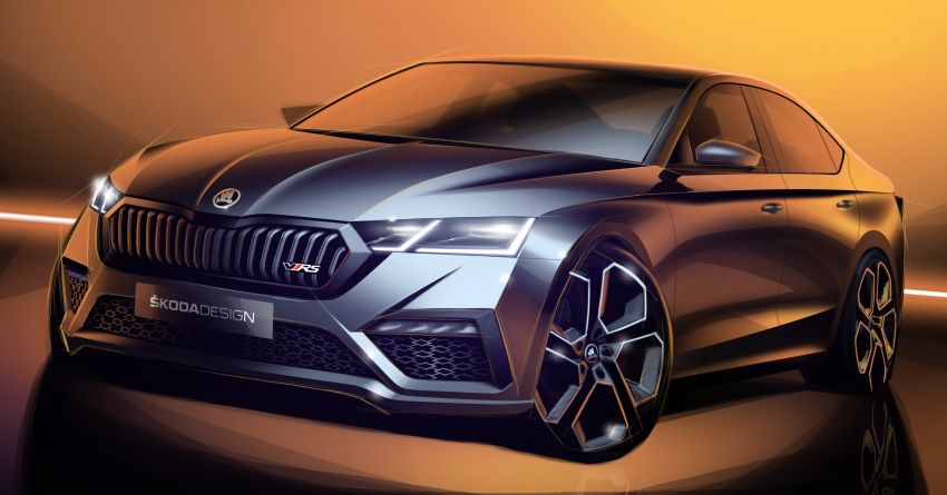 Skoda Octavia RS iV previewed in sketches ahead of Geneva debut in March – sporty PHEV with 245 PS 1077604