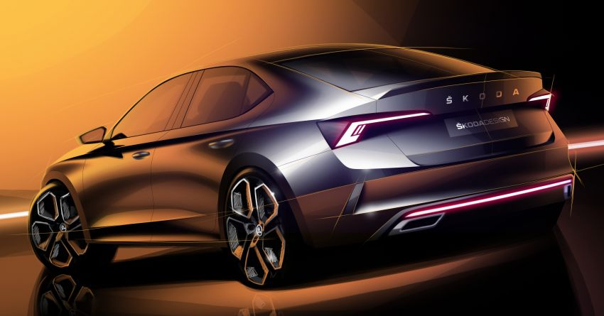 Skoda Octavia RS iV previewed in sketches ahead of Geneva debut in March – sporty PHEV with 245 PS 1077605