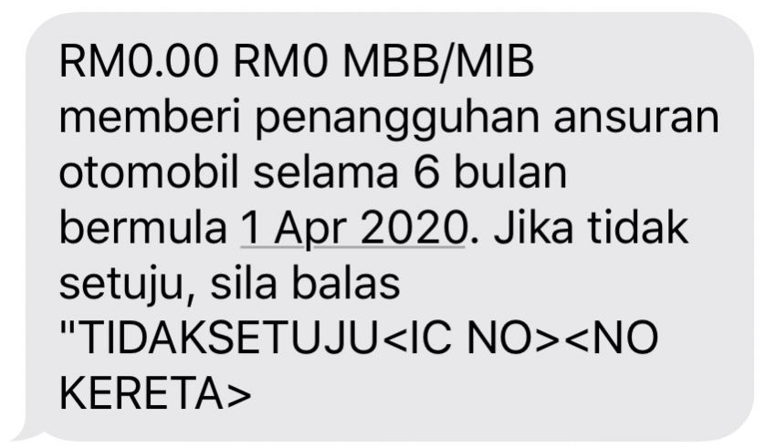 Pengecualian dari bayaran balik pinjaman kenderaan selama enam bulan — apa yang perlu anda tahu 1100626