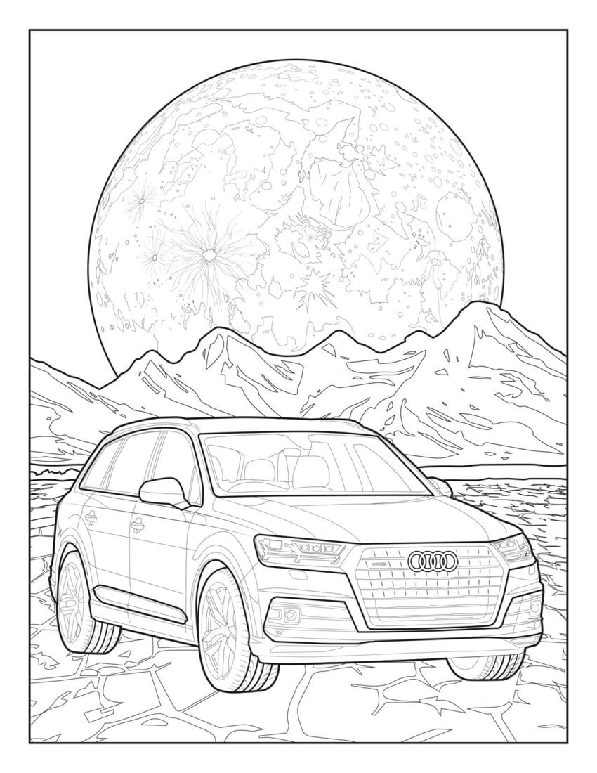 Mercedes-Benz, Audi colouring images to pass time 1099714