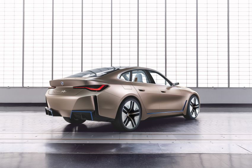 BMW Concept i4 revealed – previews electric Gran Coupe with 530 hp, 600 km range; debut in 2021 1090452