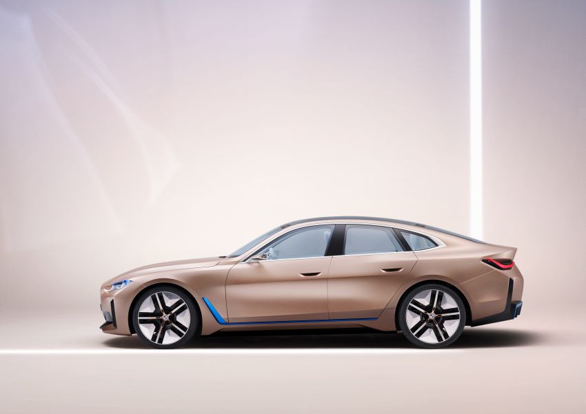 BMW Concept i4 revealed – previews electric Gran Coupe with 530 hp, 600 km range; debut in 2021 1090473