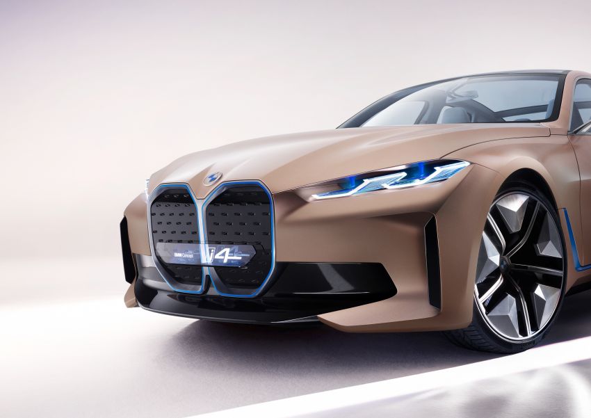 BMW Concept i4 revealed – previews electric Gran Coupe with 530 hp, 600 km range; debut in 2021 1090480