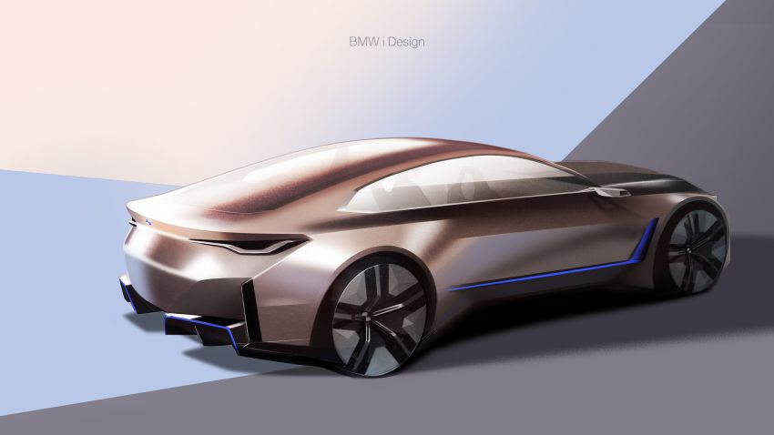 BMW Concept i4 revealed – previews electric Gran Coupe with 530 hp, 600 km range; debut in 2021 1090522