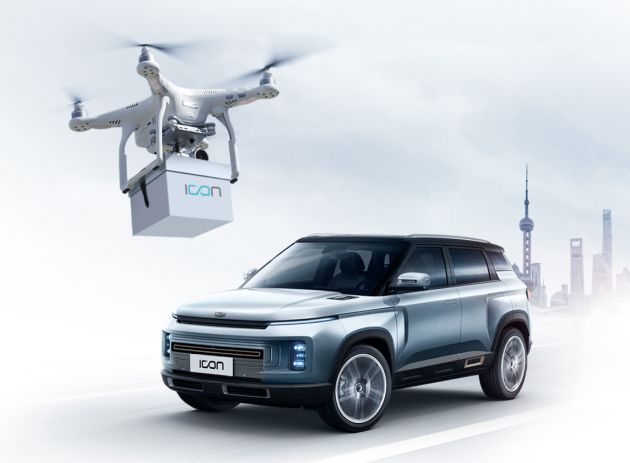Geely delivers new car keys via drone, full contactless