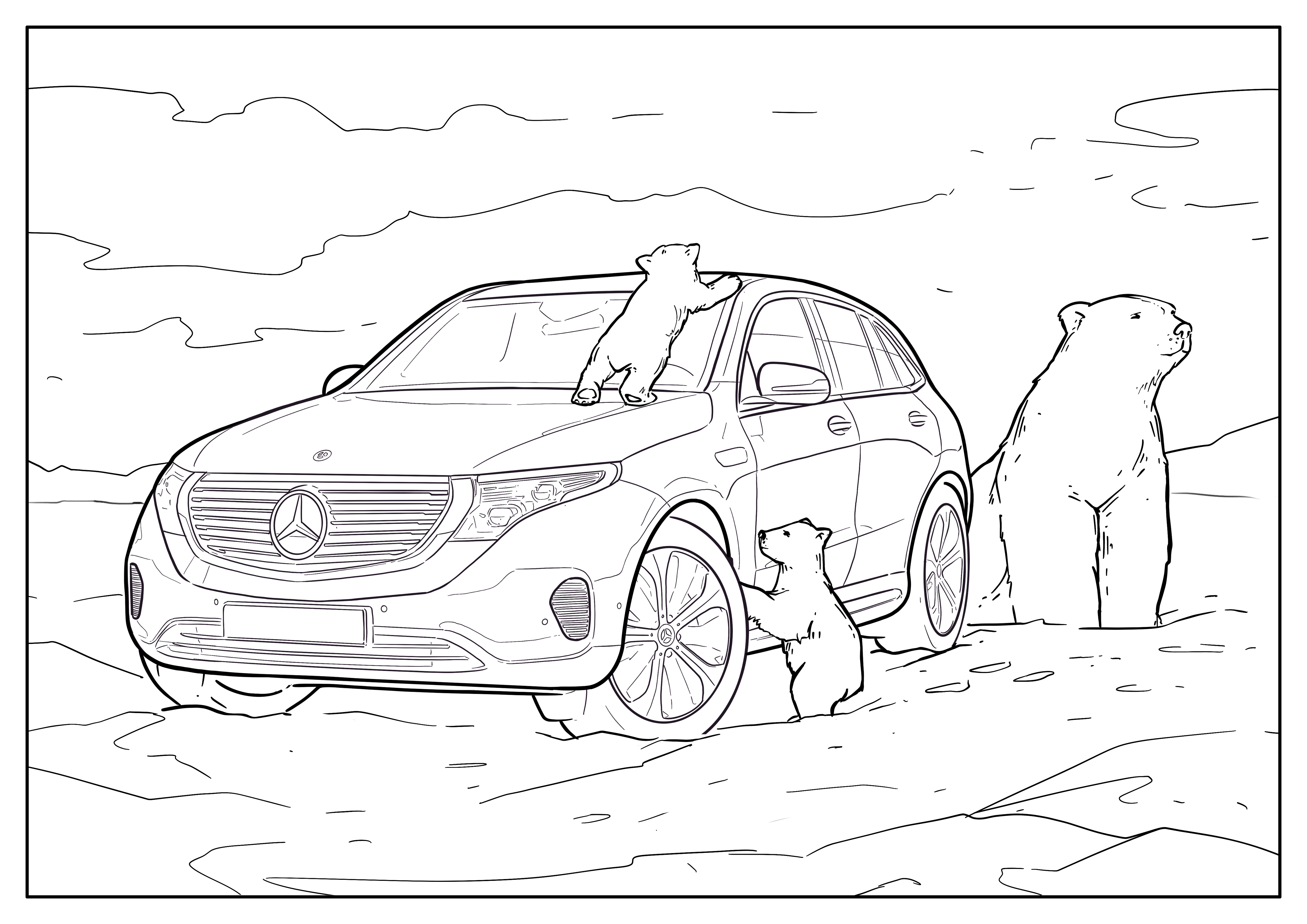 mercedes coloring pages