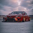 Toyota Camry XV70 – imej bayangan dengan kit badan lebar agresif, hasil imaginasi kreatif dari Brad Builds