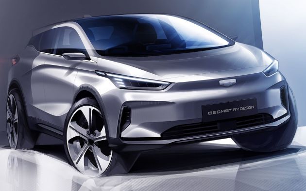 Geometry C electric hatchback teased in new sketches – how’s this for an electric Proton Suprima?