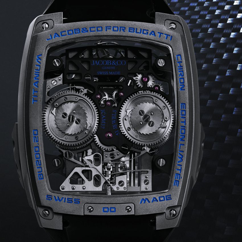 Jacob & Co. Bugatti Chiron Tourbillon – jam tangan dengan enjin W16 yang bergerak di dalam, RM1.2 juta! 1105318