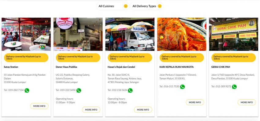 Maybank Sama-Sama Lokal for local hawkers during MCO – delivery charges covered for selected vendors 1106710