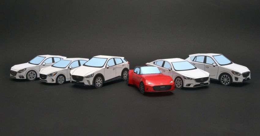 Mazda has several paper craft models to fight boredom 1107050