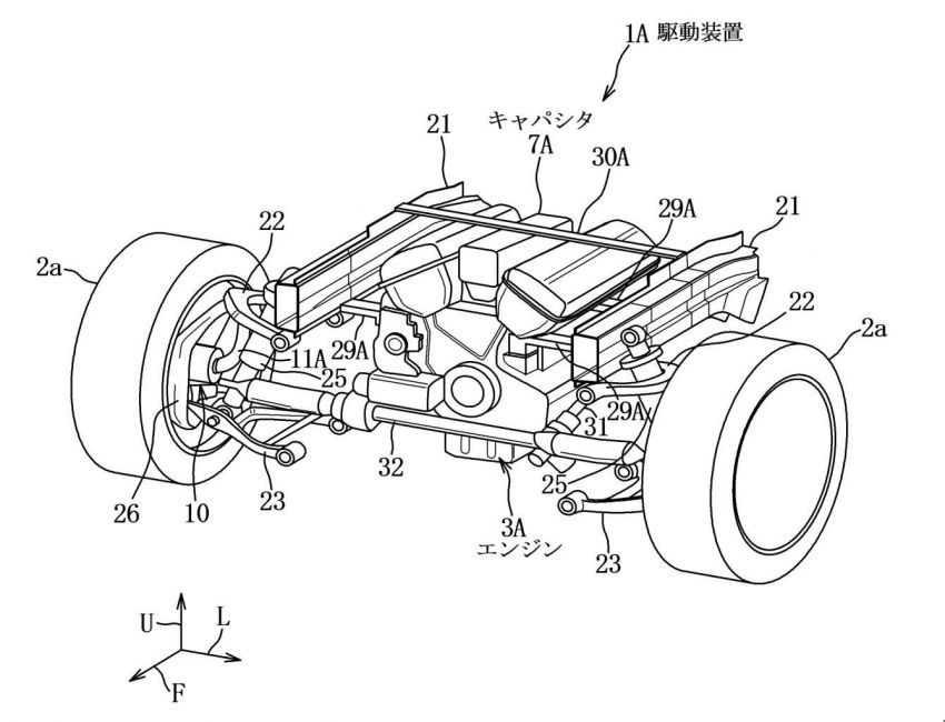 Mazda’s patent filing hints at rotary engine propulsion; in-wheel electric motor, capacitor-based hybrid system 1108356